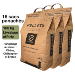 Palette de 16 sacs de pellets (160 kg) - Panachage au choix