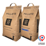 Pack découverte 2 sacs pellets de 10 kg : Châtaignier + Érable à sucre